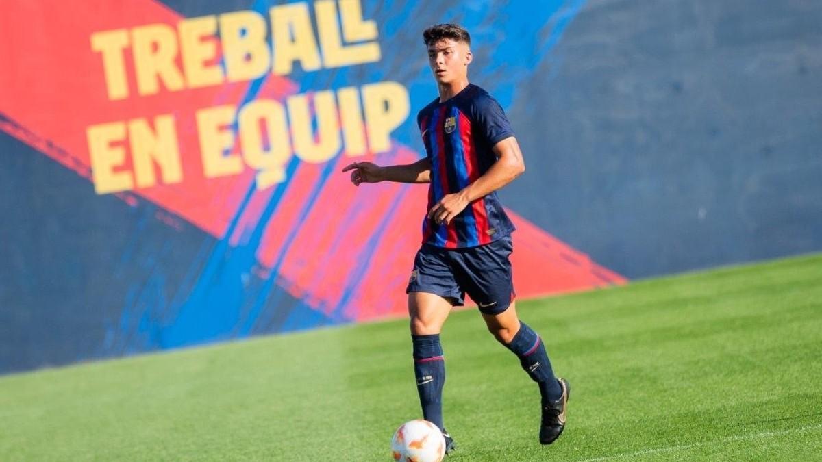 Rubén Cantero jugó en el Juvenil a del Barça en el curso 2023-23