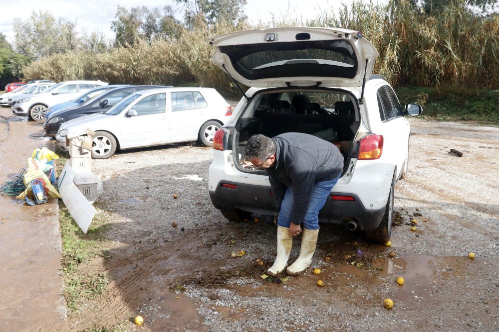 Nueva noche de tormenta y granizo en Málaga que desborda el río Campanillas