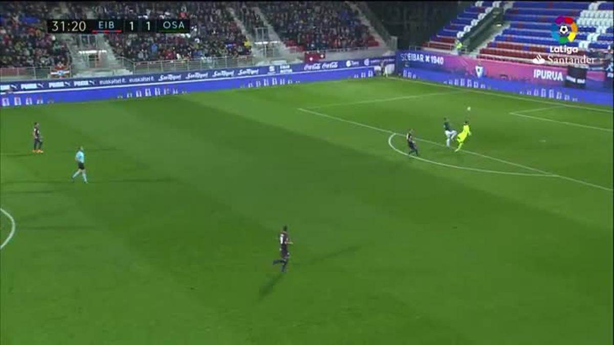 El error de Asier Riesgo que le costó un gol al Eibar ante Osasuna