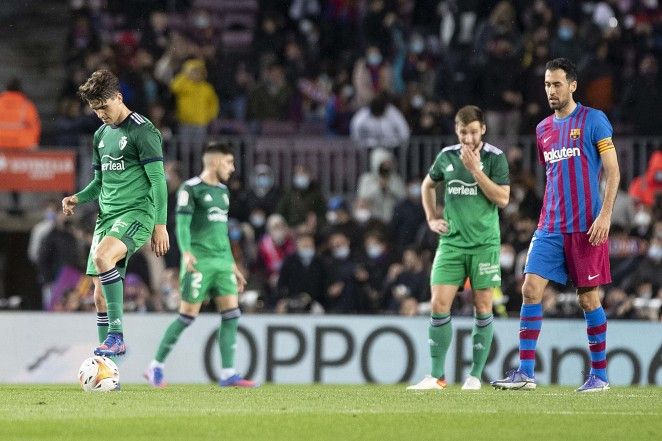 Osasuna no ofreció una buena imagen en el Camp Nou