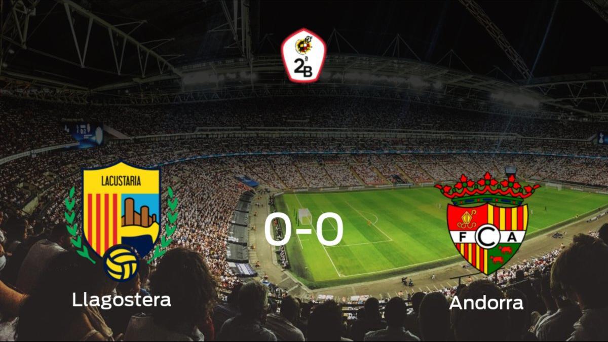 El Llagostera y el FC Andorra concluyen su enfrentamiento en el Camp d'Esports Municipal de Llagostera sin goles (0-0)