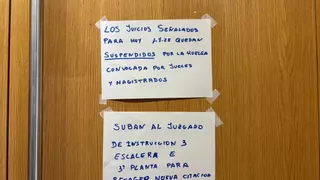 Juzgados vacíos en Aragón por la huelga de jueces y fiscales: "En defensa de una Justicia digna e independiente"
