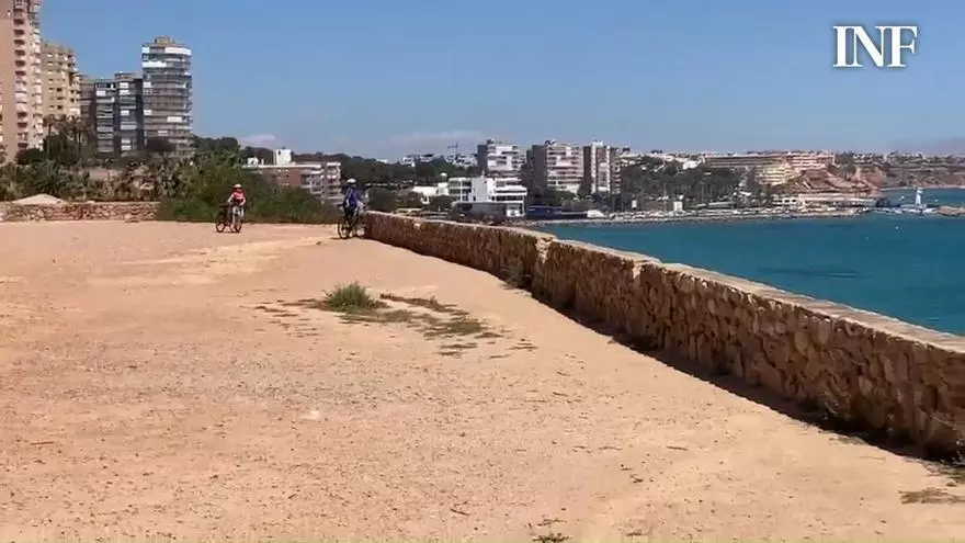 Así está el tramo litoral de Barranco Rubio-Mil Palmeras en Orihuela Costa