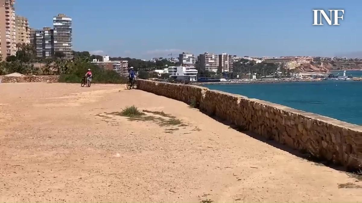 Así está el tramo litoral de Barranco Rubio- Mil Palmeras en Orihuela Costa