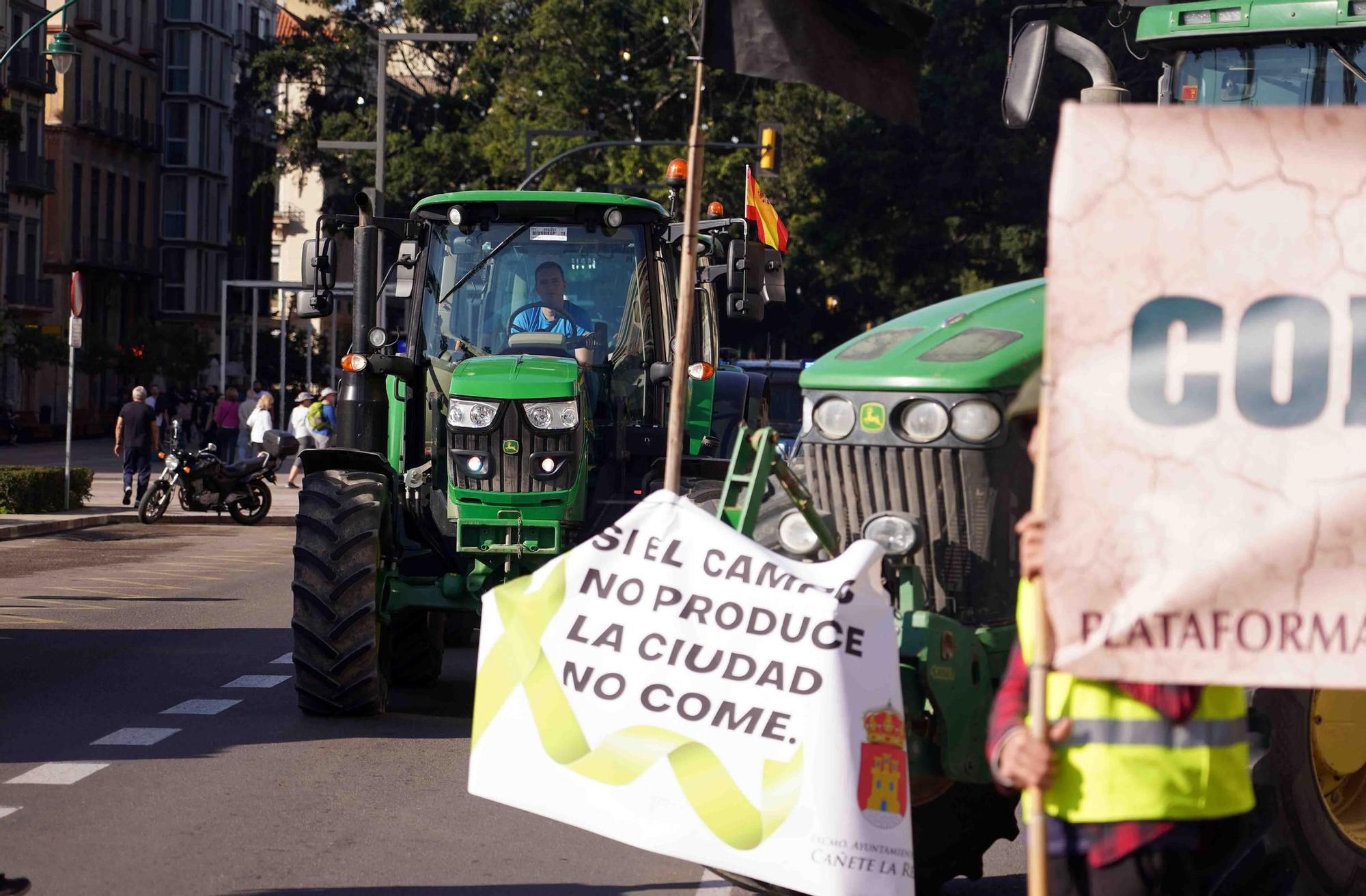 Málaga volvió a llenarse de tractores este miércoles