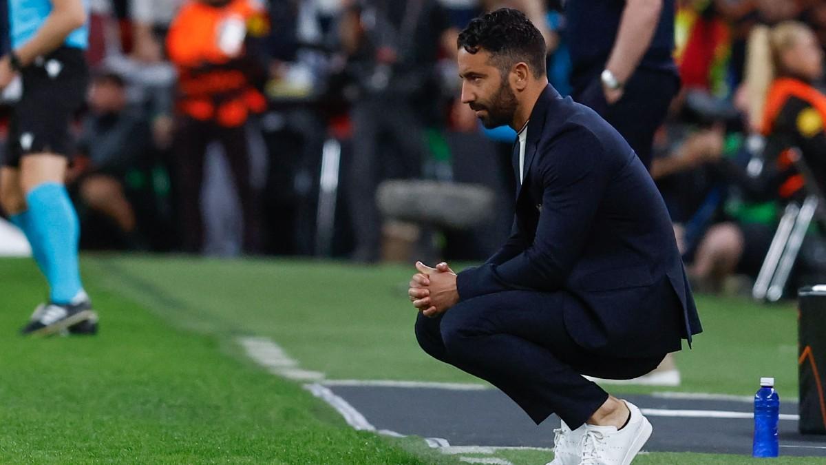 El entrenador del Manchester United, el portugués Ruben Amorim, durante la final de la Europa League