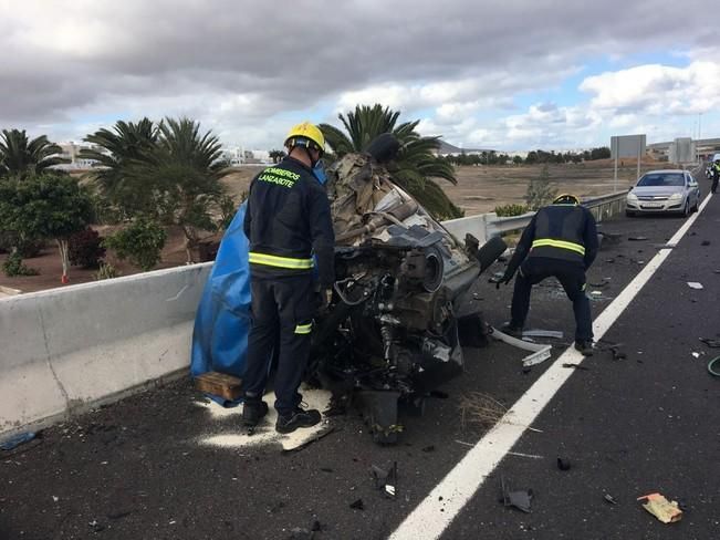 Un fallecido en un accidente en la Circunvalación de Arrecife