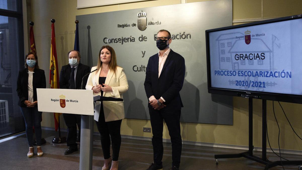 Presentación de las cifras de escolarización del nuevo curso en la Consejería de Educación.