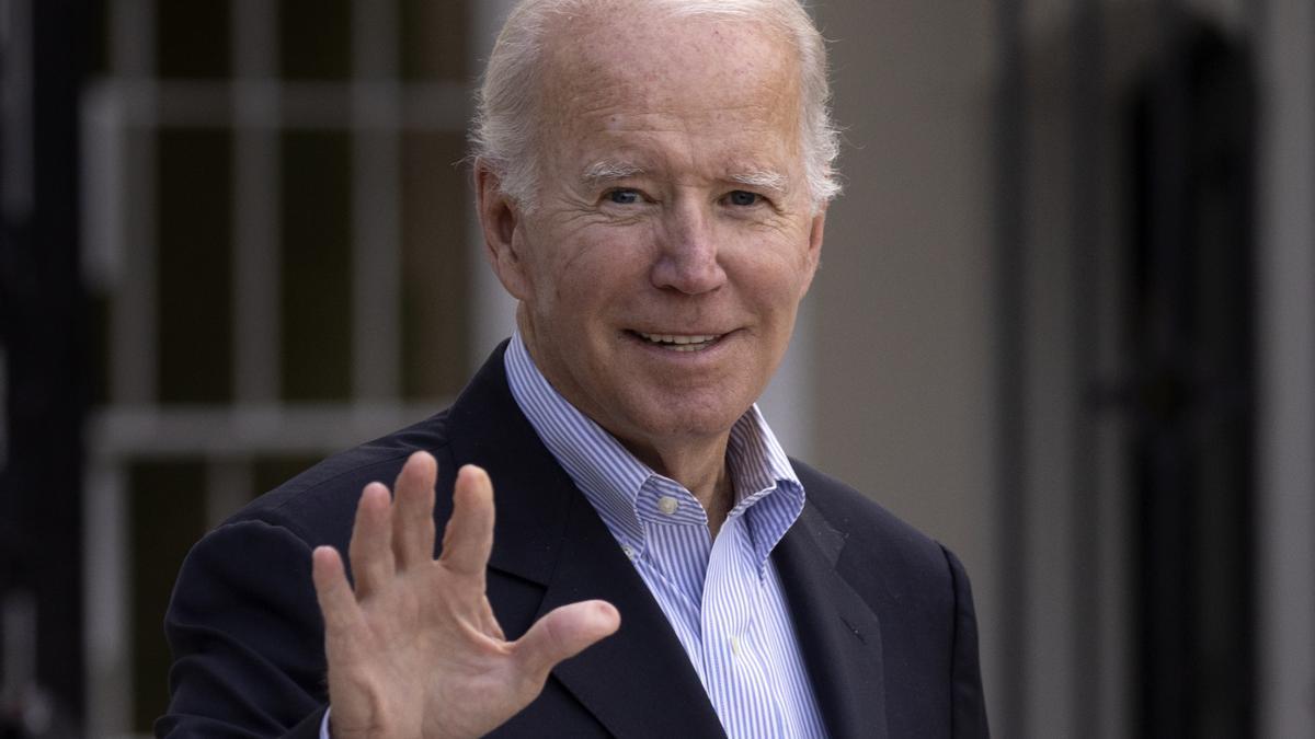 US President Joe Biden departs the White House