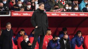 Robert Moreno en el partido frente al Atlético de Madrid