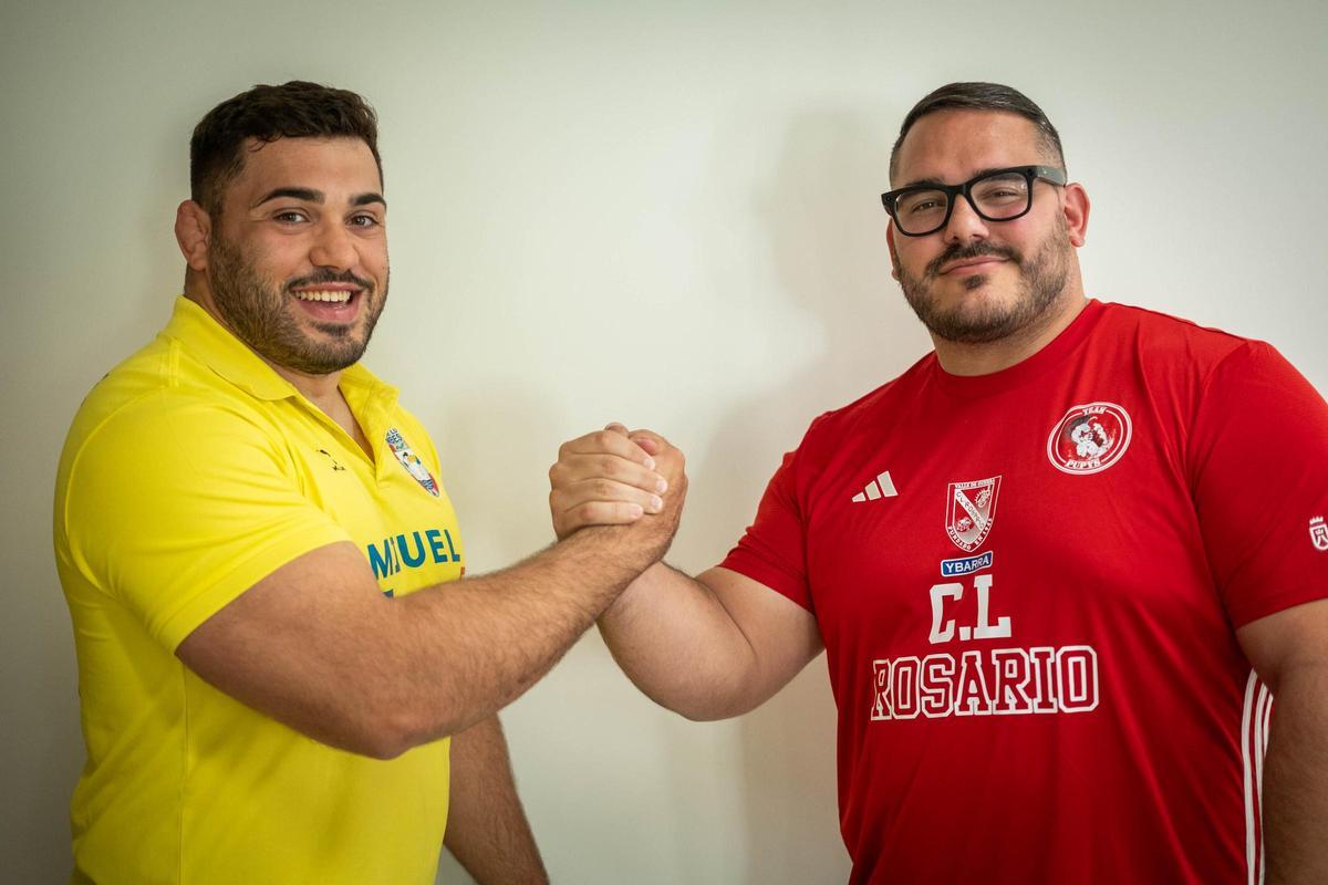 Eusebio Ledesma (izquierda) y Fabián Rocha (derecha), los puntales de Chimbesque y Rosario.