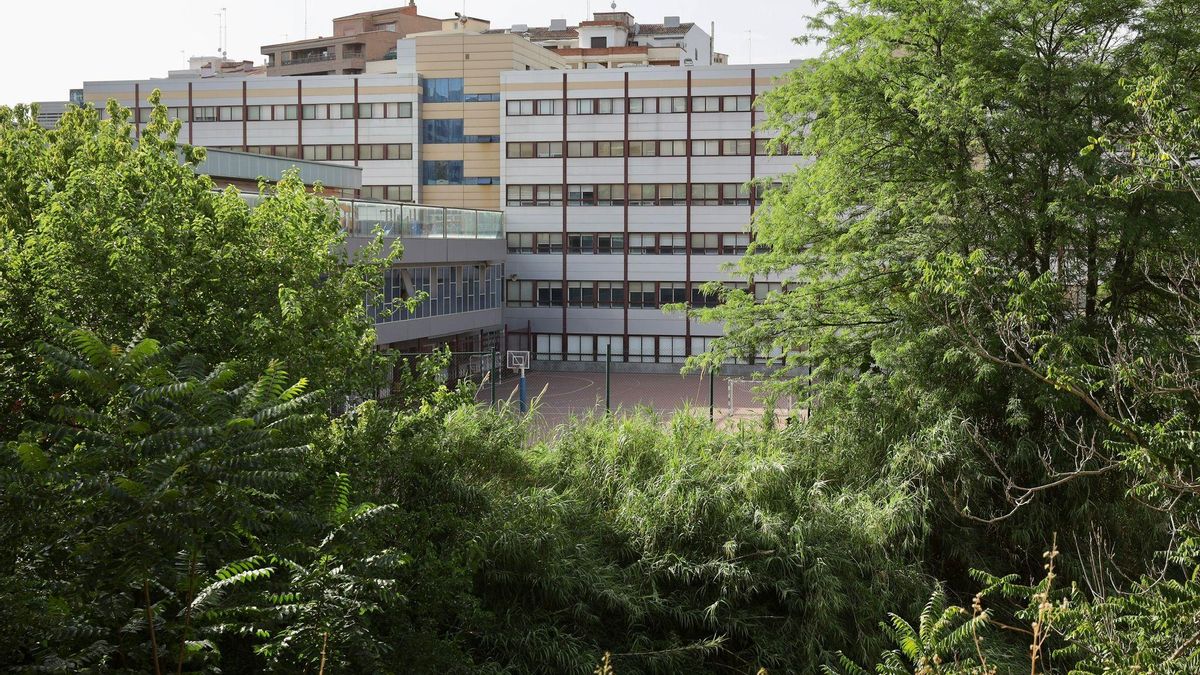 El patio del colegio Corazonistas de Zaragoza.