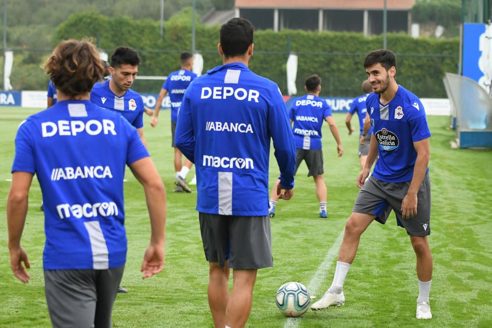 El Dépor entrena, con Lucho al margen por lesión