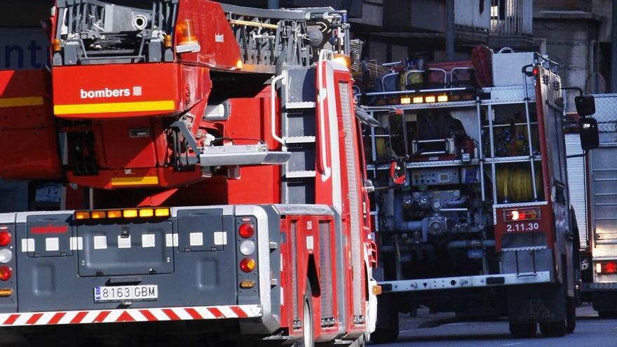 Incendi en un local de Girona