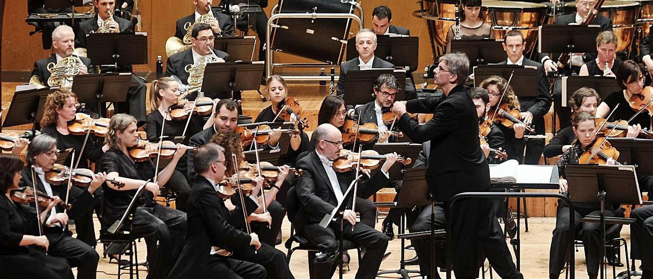 A Real Filharmonia de Galicia, durante un concerto.