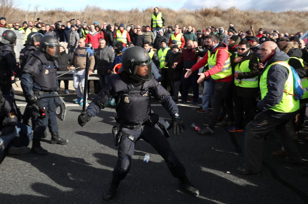 Las imágenes de las protestas de los taxistas.