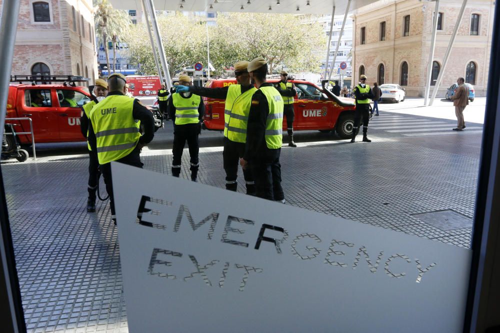 Desinfección en la Estación María Zambrano.