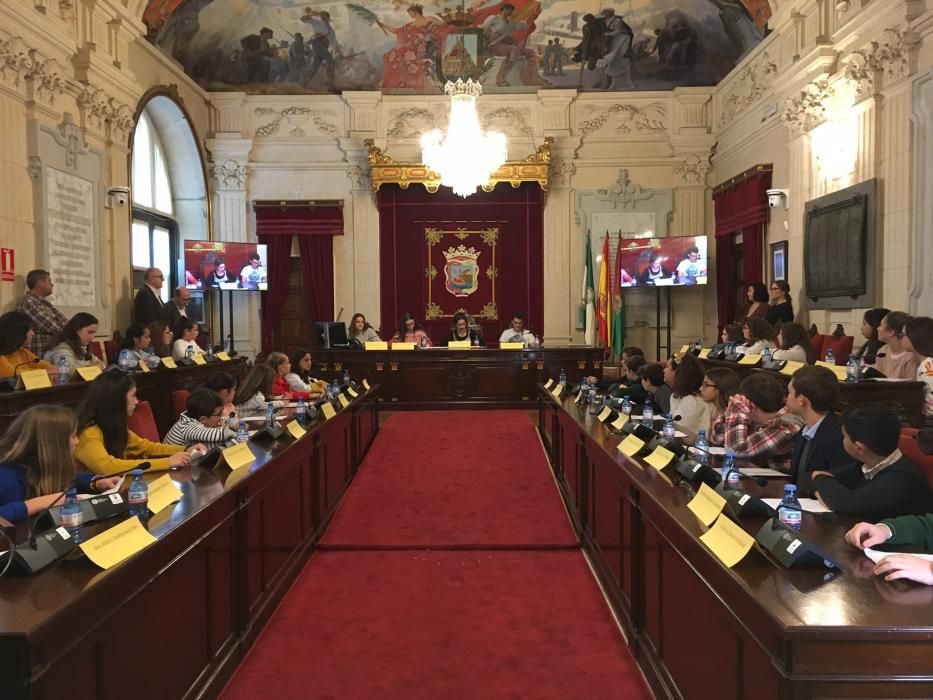 El Ayuntamiento de Málaga celebra el pleno infantil