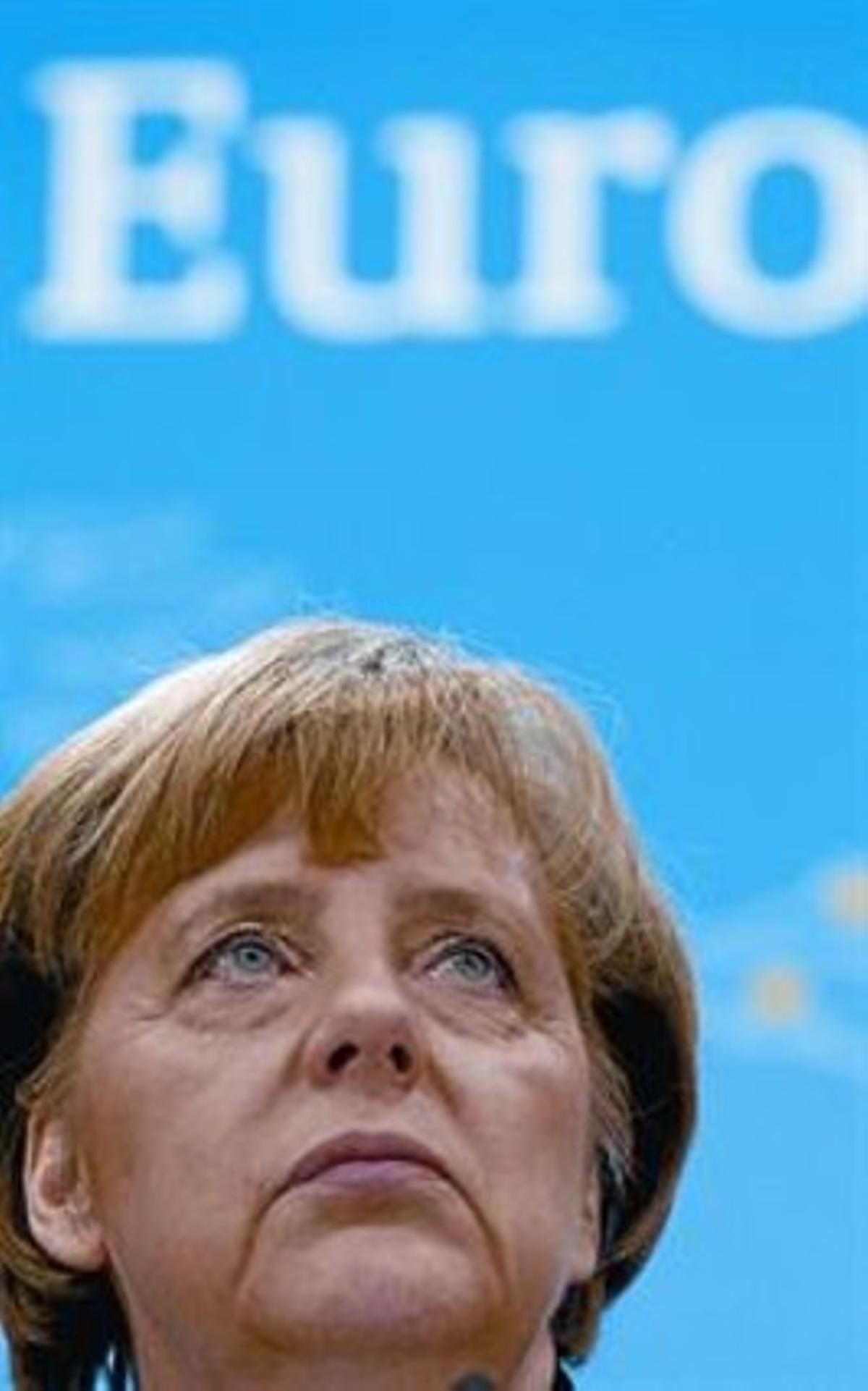 Angela Merkel, en la roda de premsa de la cimera de Brussel·les.