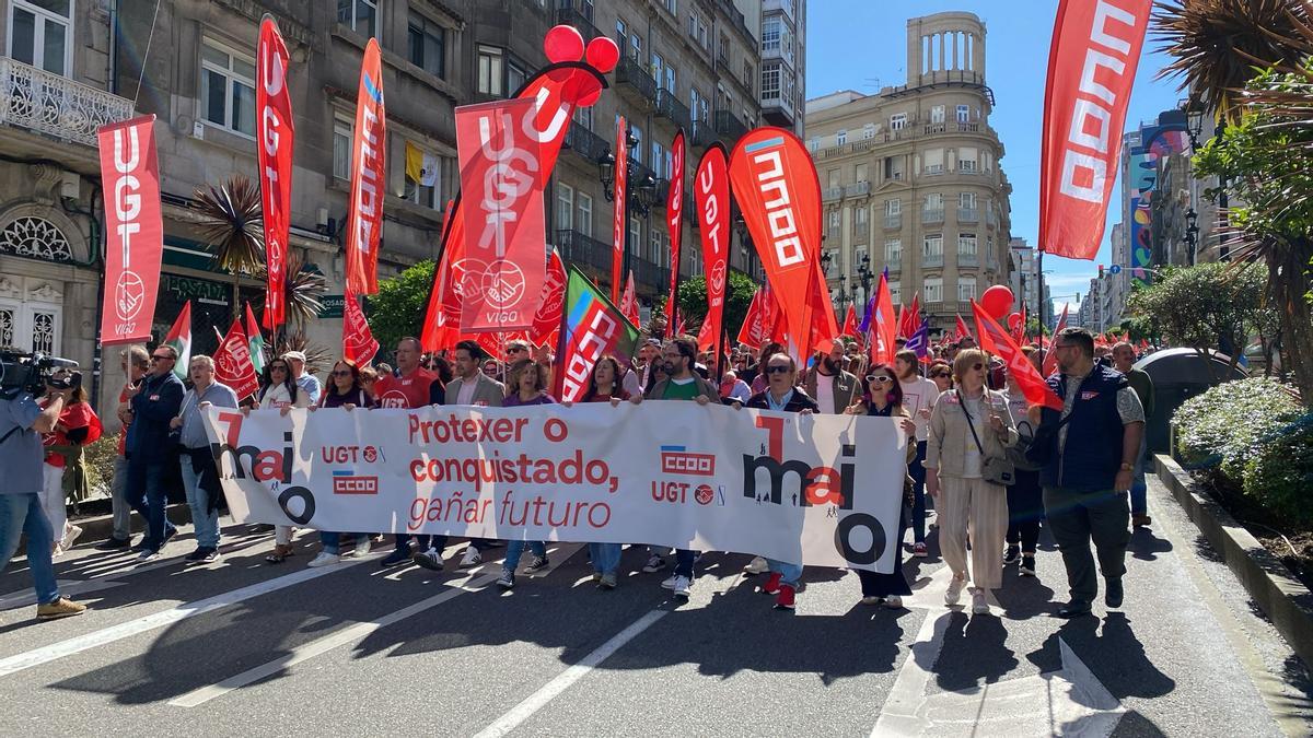 La manifestación del 1º de mayo en Vigo