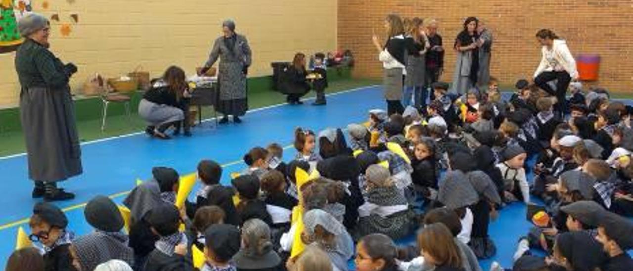 Castañera en el colegio Santa Faz de San Vicente