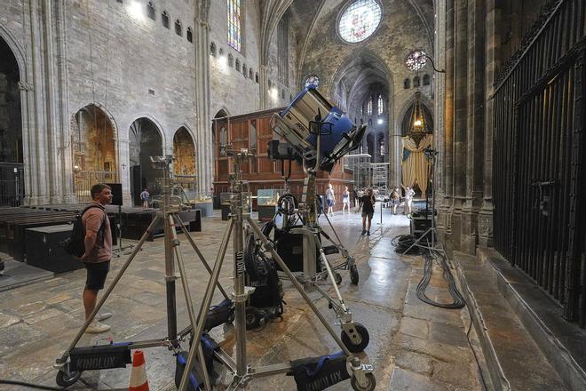 Les imatges del rodatge d''Enredados' a la ciutat de Girona
