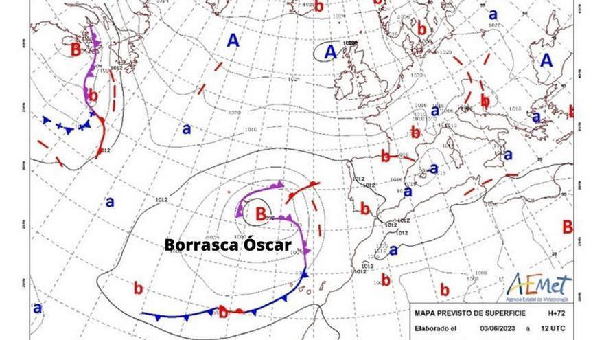 Esta será la cantidad de lluvia que descargará la borrasca Óscar en Canarias