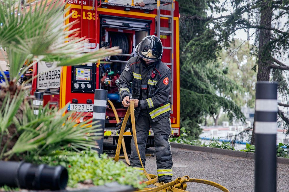 Un bombero de Barcelona.