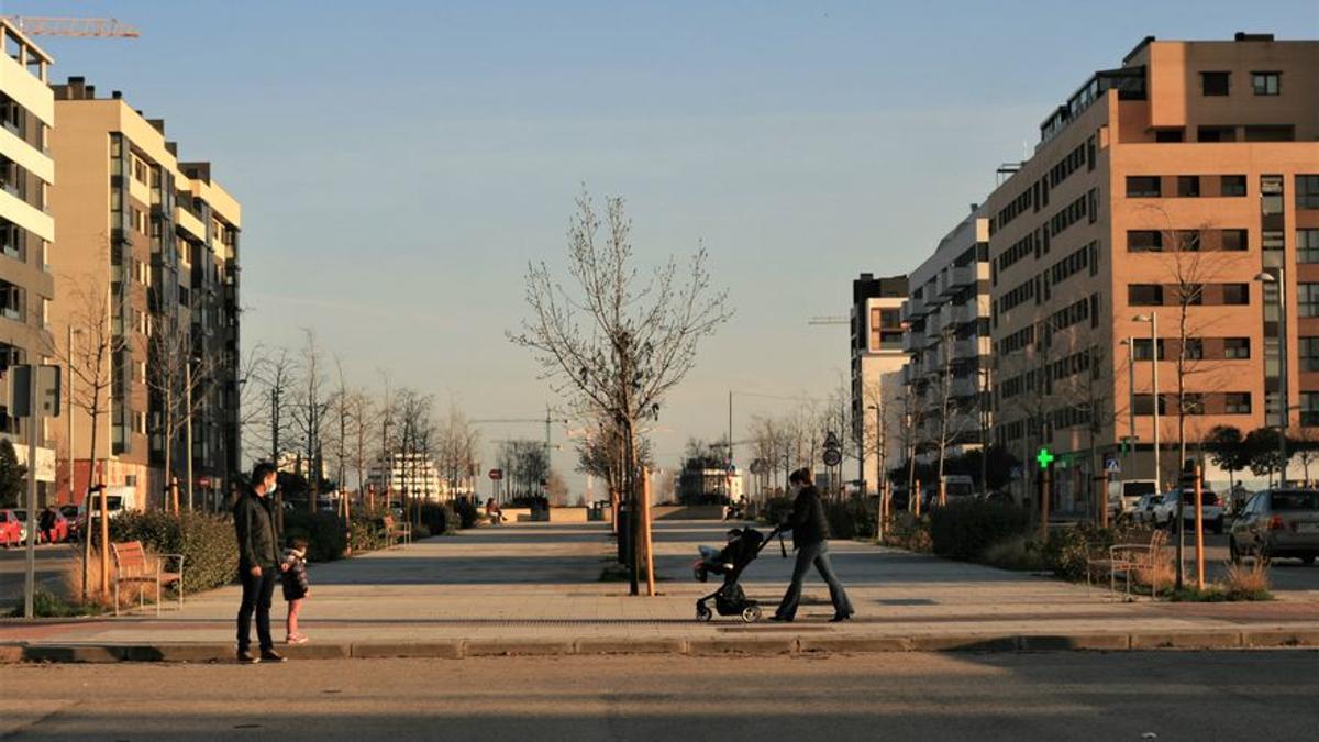 La avenida Miguel Delibes, en El Cañaveral.