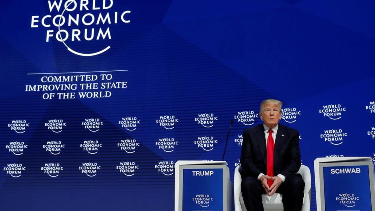 Donald Trump, en la cumbre de Davos del 2018.