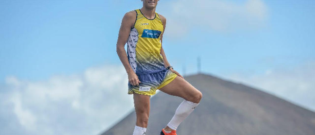 Fran Galindo, esta semana, entrenando en los alrededores de Gáldar.