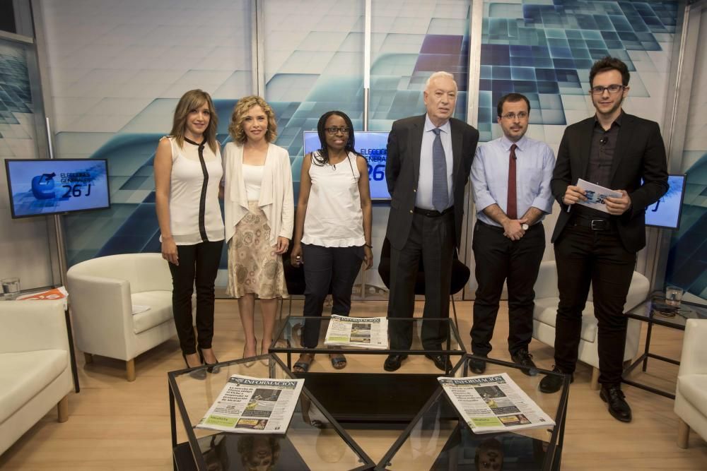 Los candidatos, en el debate de INFORMACIÓN TV