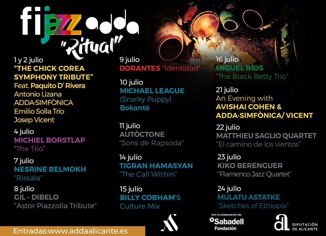 Conciertos de Fijazz 2021 Alicante: El mejor festival del género del 1 al  24 de julio en el ADDA