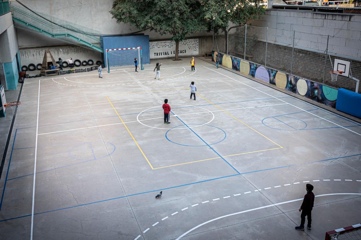 Patio de una escuela en Barcelona. Patio de una escuela en Barcelona.