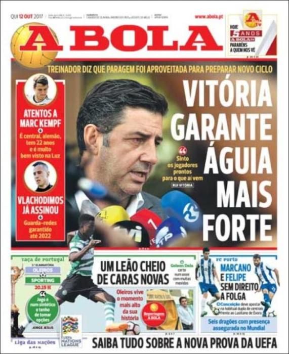 Estas son las portadas deportivas de hoy, 12-O