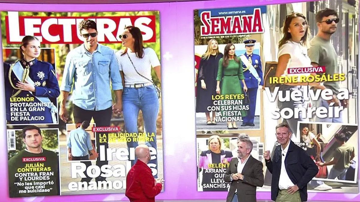 Portadas de Irene Rosales y su nuevo novio