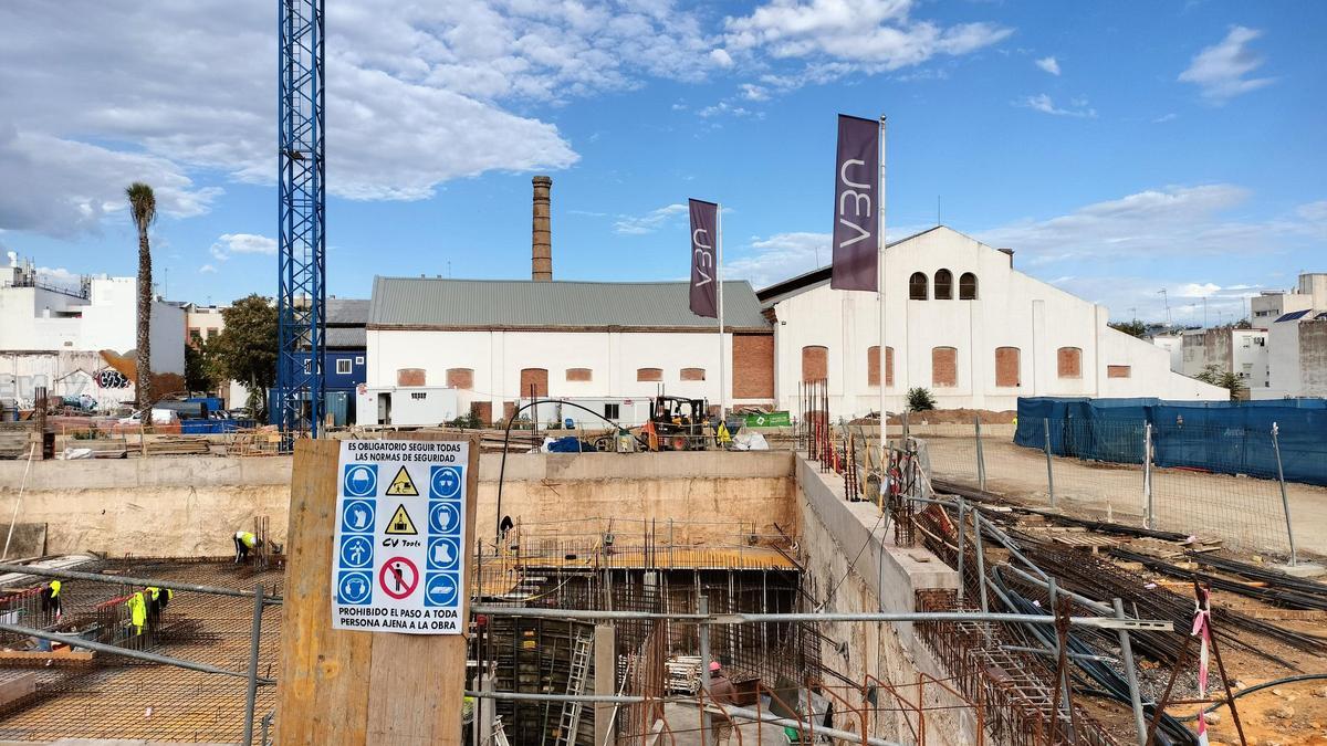 Obras en la antigua Fábrica de Vidrios