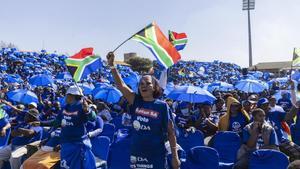 Mitin electoral de la Alianza Democrática para las elecciones generales de Sudáfrica 2024, en Johannesburgo.