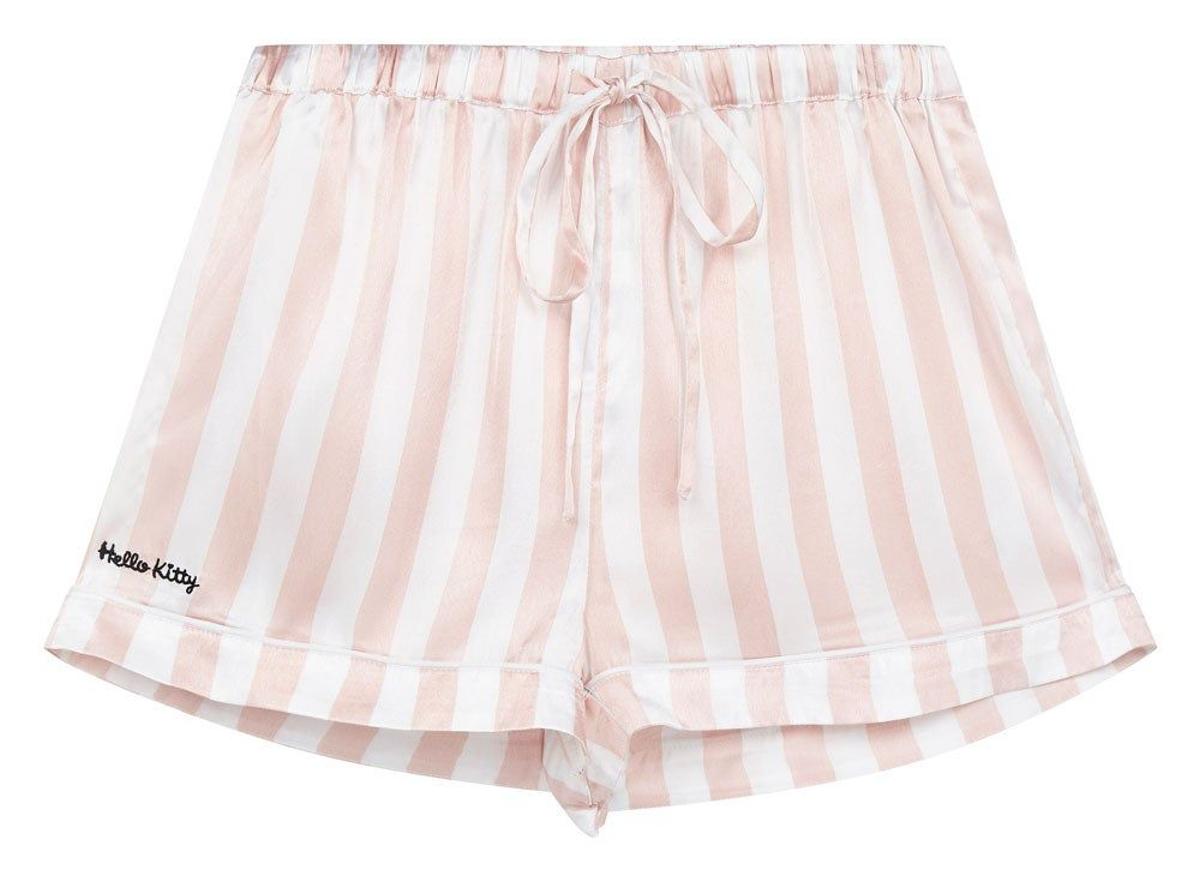 Pantalón corto de pijama a rayas de ASOS x Hello Kitty.