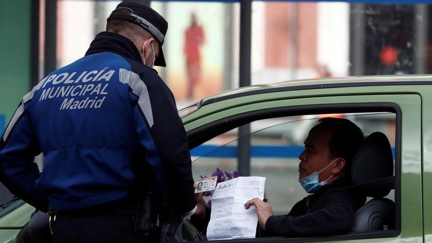 Un control policial en Madrid.