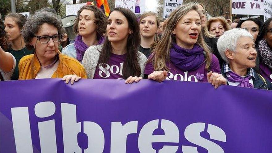 PSOE y Podemos acuden separados a la manifestación del 8-M