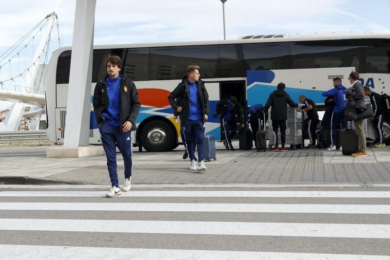 Salida del Real Zaragoza a Almería