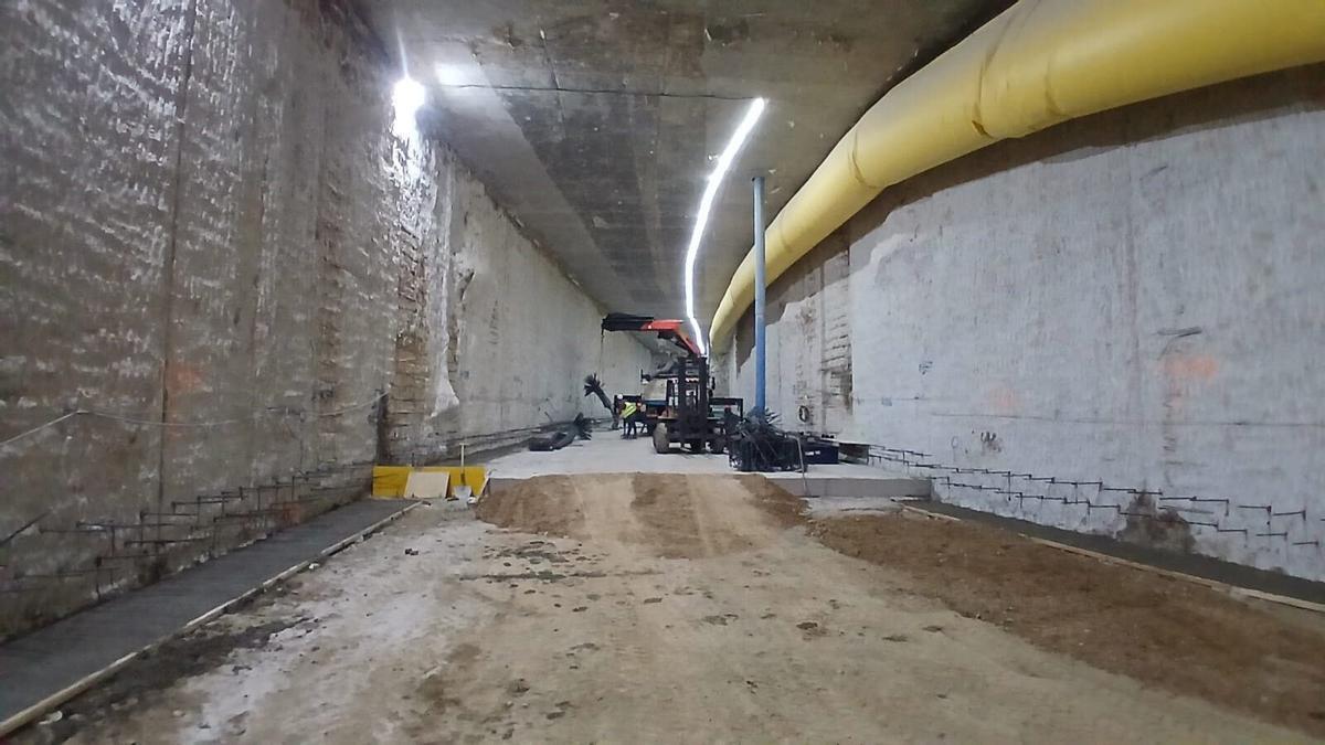 Obras del metro de Málaga.