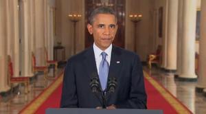 Discurs de Barack Obama dirigit a la nació dels Estats Units en què explica les raons per recolzar la intervenció a Síria.
