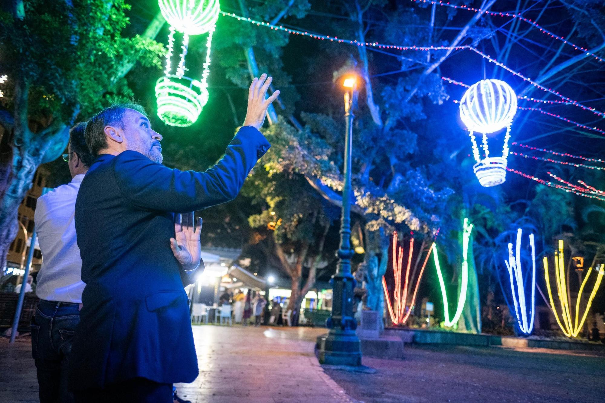 Prueba del alumbrado de Navidad de Santa Cruz