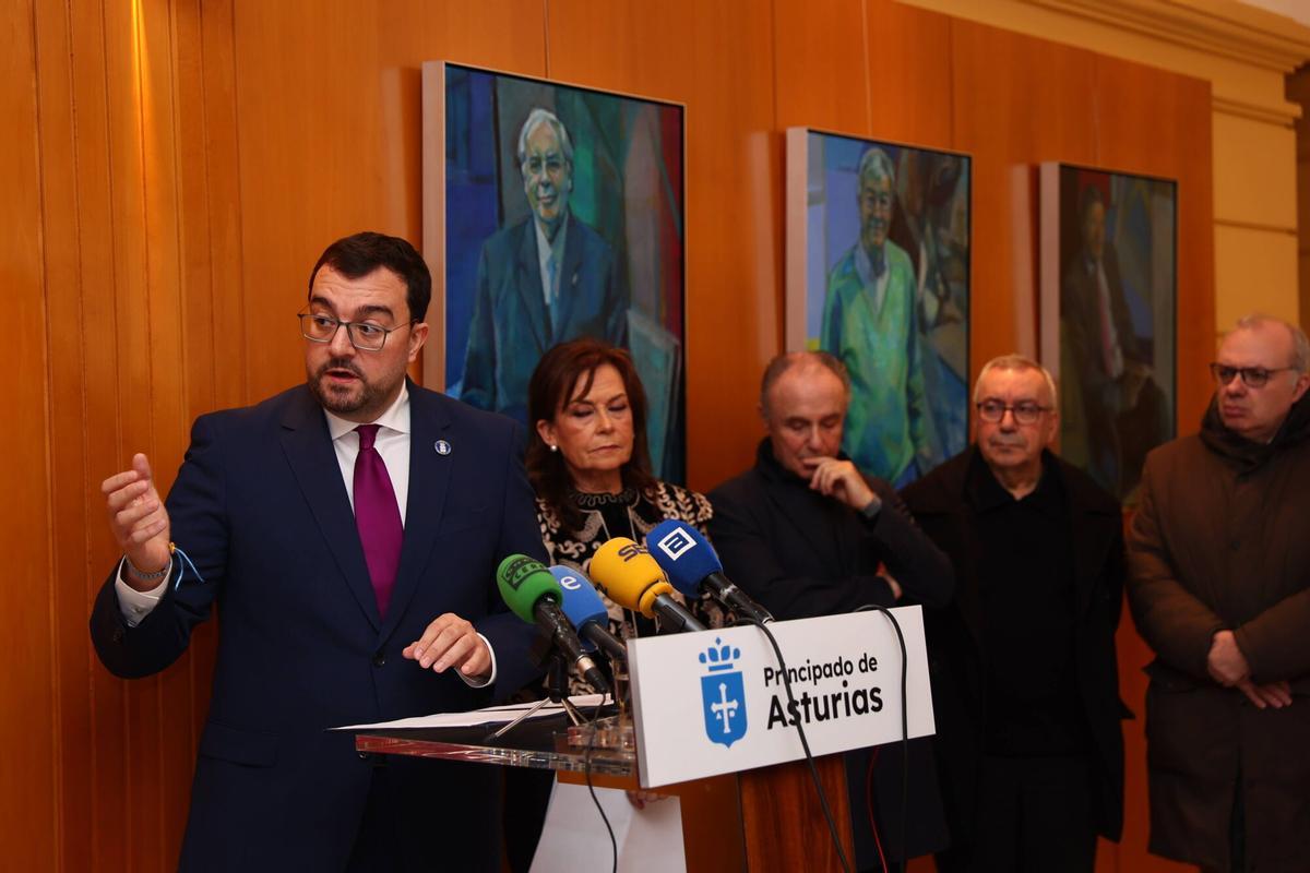 Presentación del nuevo retrato de Vicente Álvarez Areces.