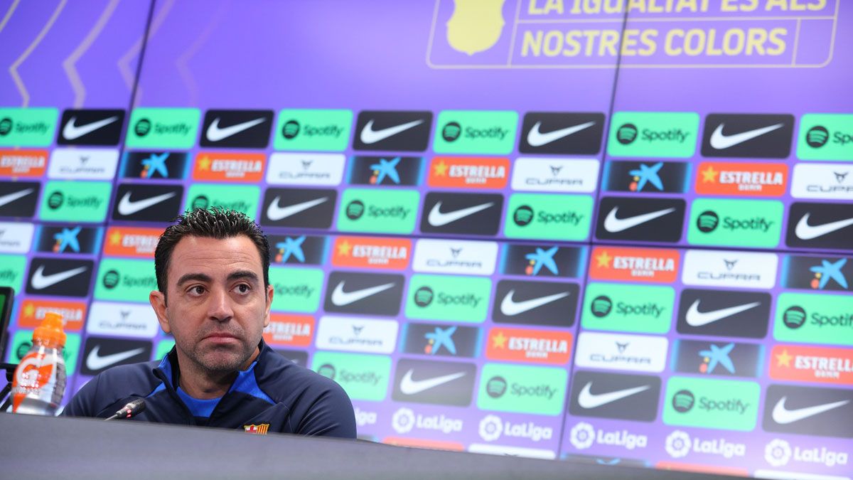 Xavi, en rueda de prensa