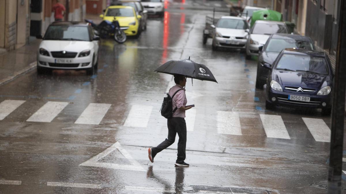 Un episodio de lluvias reciente en Xàtiva.