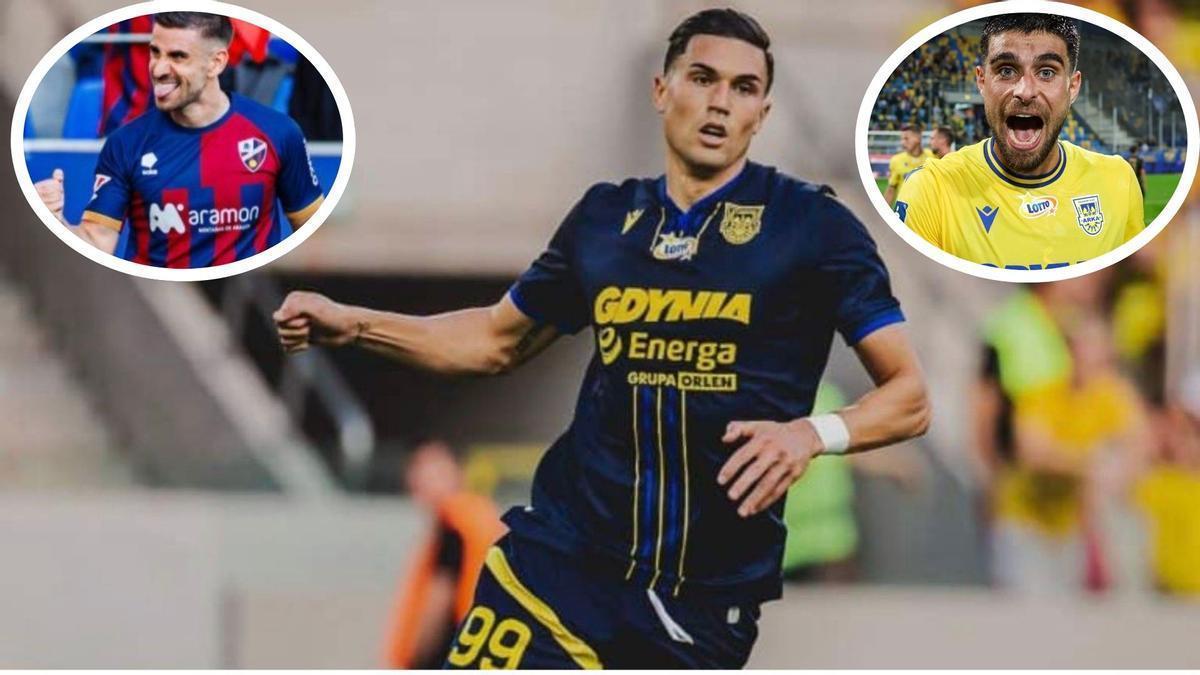 Edu Espiau, en un partido con el Arka Gdynia