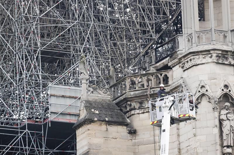 Incendio en la Catedral de Nôtre Dame